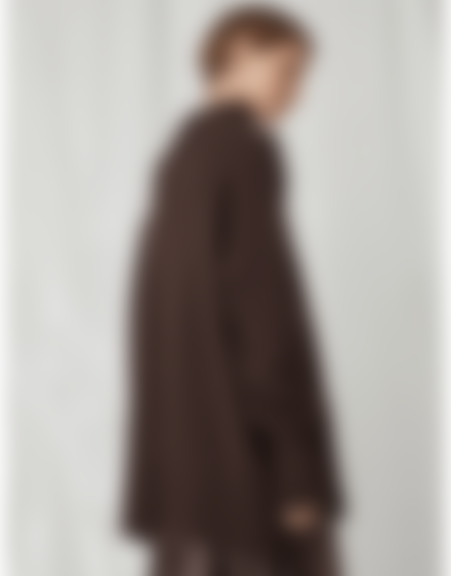 Marella Lampada Ribbed Roll Neck Oversized Jumper Col: 003 Dark Brown