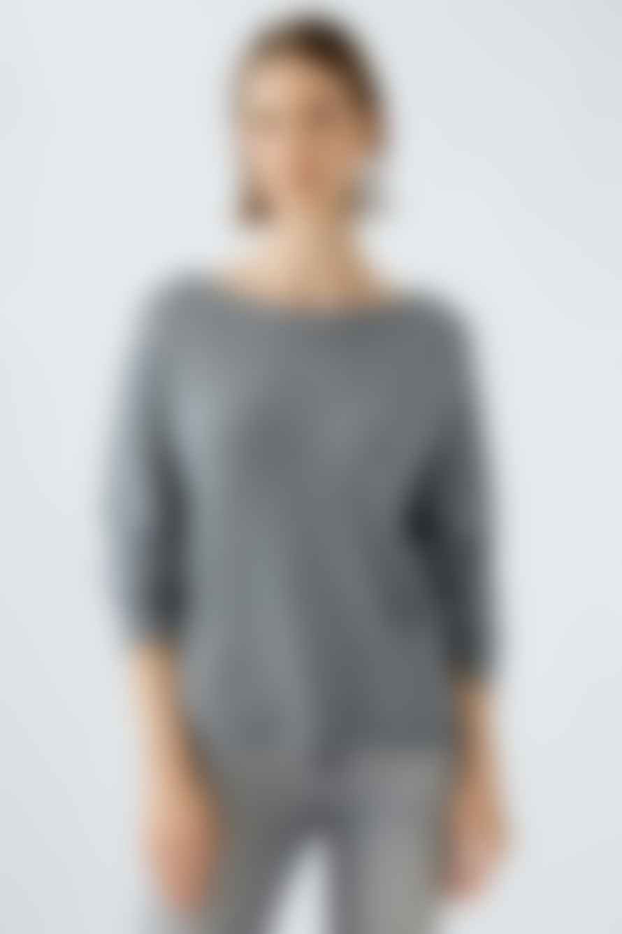 Oui Fashion Pullover Wool Blend Grey