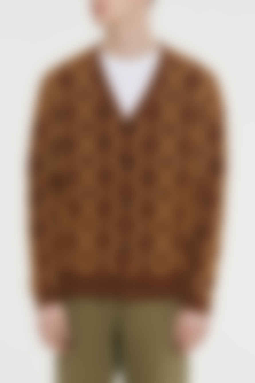 Castart Brown Snow Star Cardigan