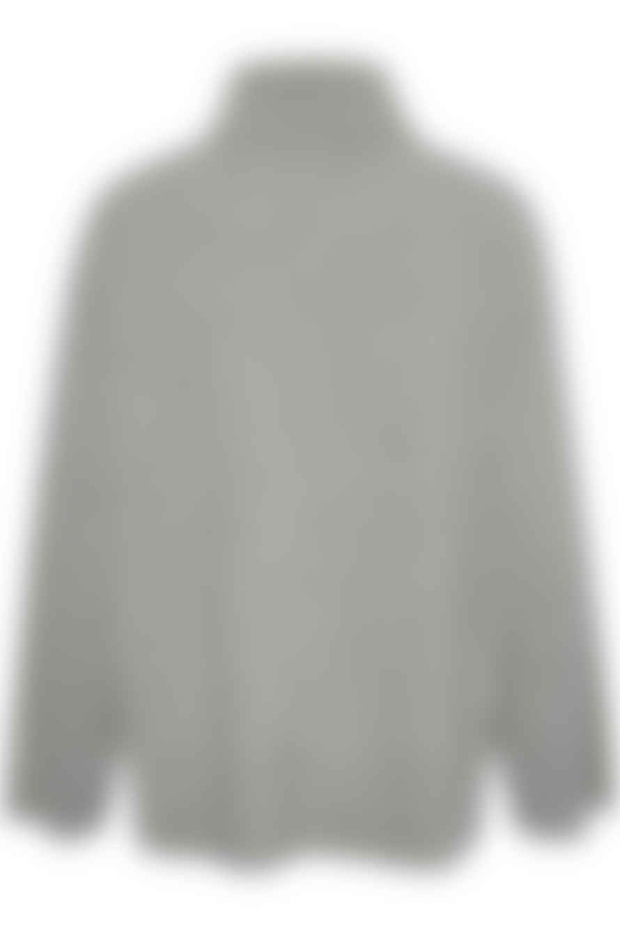 Soaked in Luxury  Slmolina Grey Melange High Neck Jumper