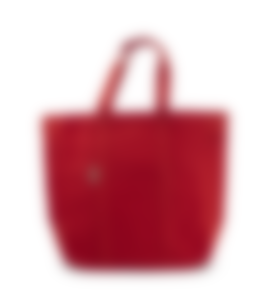 Thread-Line Square Canvas Tote Bag, Red