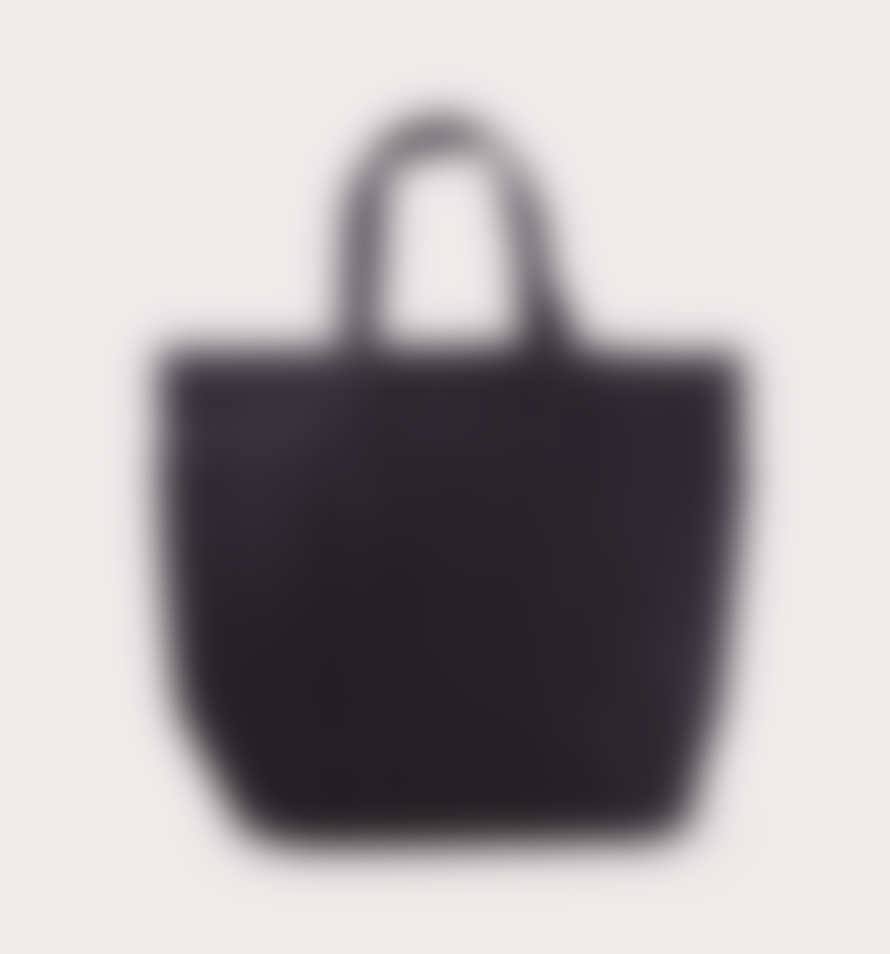 Thread-Line Square Canvas Tote Bag, Black