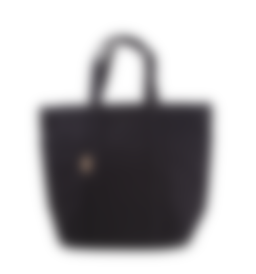 Thread-Line Square Canvas Tote Bag, Black