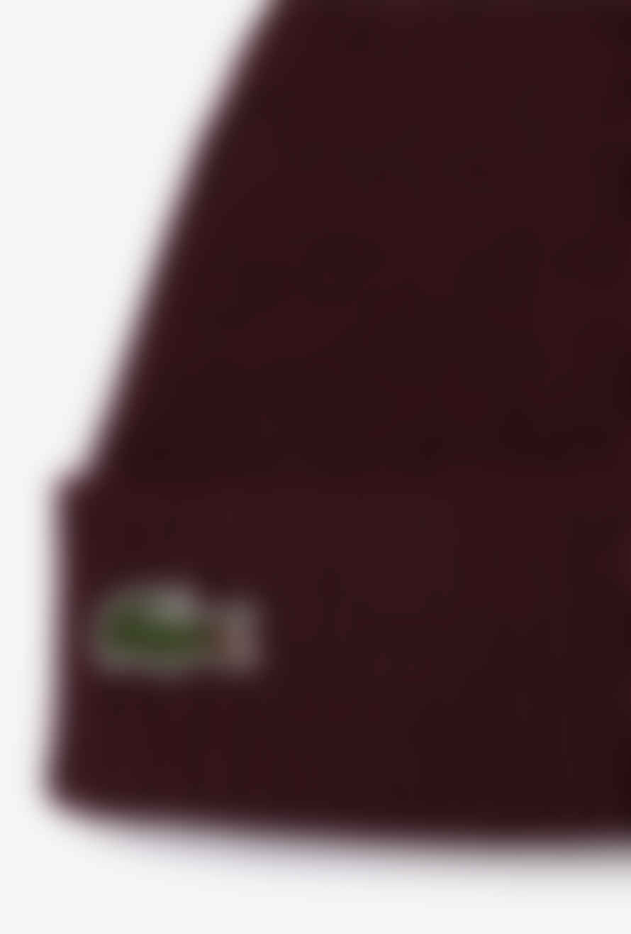 Lacoste Lacoste Men's Rib Knit Brushed Wool Beanie