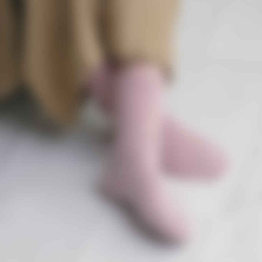 Fog Linen Work Pink Mohair Socks