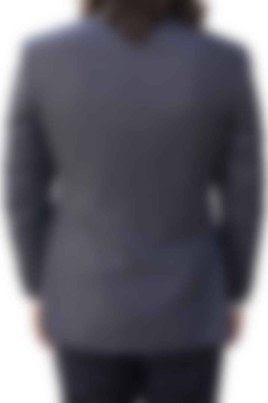 Canali Dark Blue 2 Button Jacket With Zig-Zag Detail Fabric 13280/7r-cu04651.301