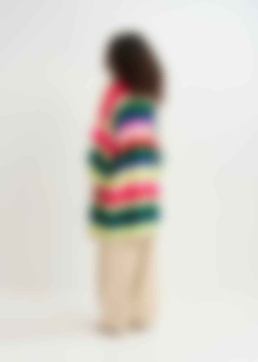 Essentiel Antwerp Multicolour Striped Gablo Midi Cardigan