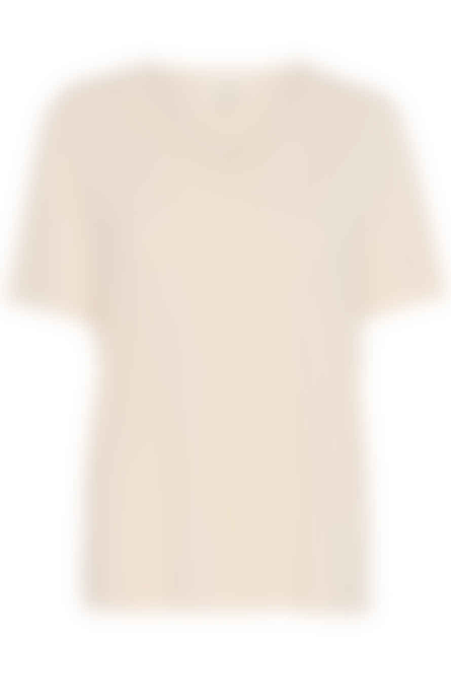 Soaked in Luxury  Columbine Loose Fit V-Neck SS In Oatmeal