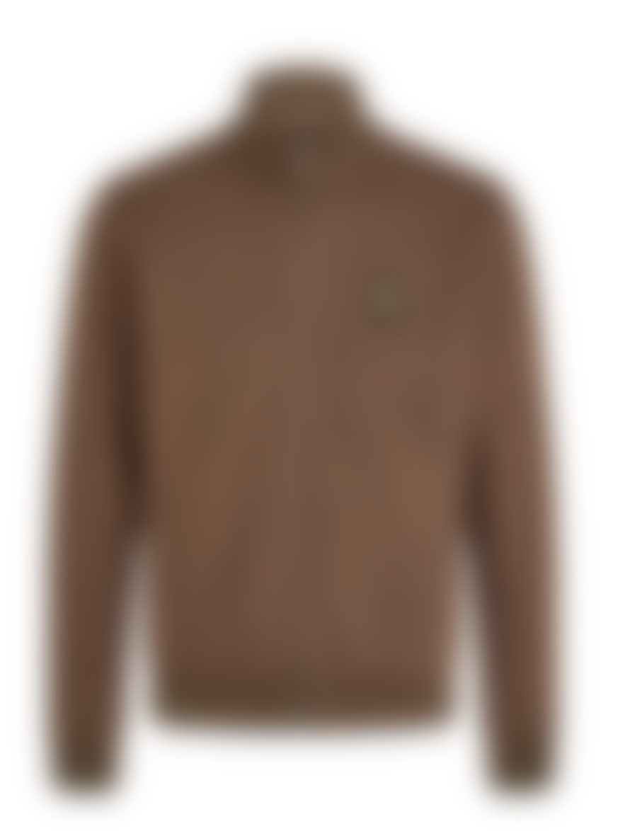 Belstaff Full Zip Sweatshirt Cotton Fleece Clay Brown