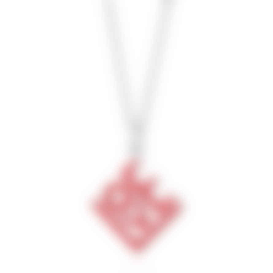 Scream Pretty  Love Necklace - Red/Silver