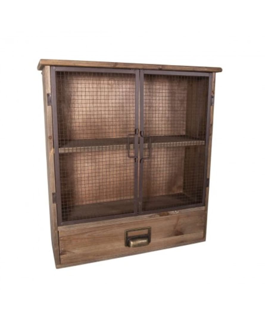 ANTIC LINE Mesh Doors and Drawer Wall Cabinet 