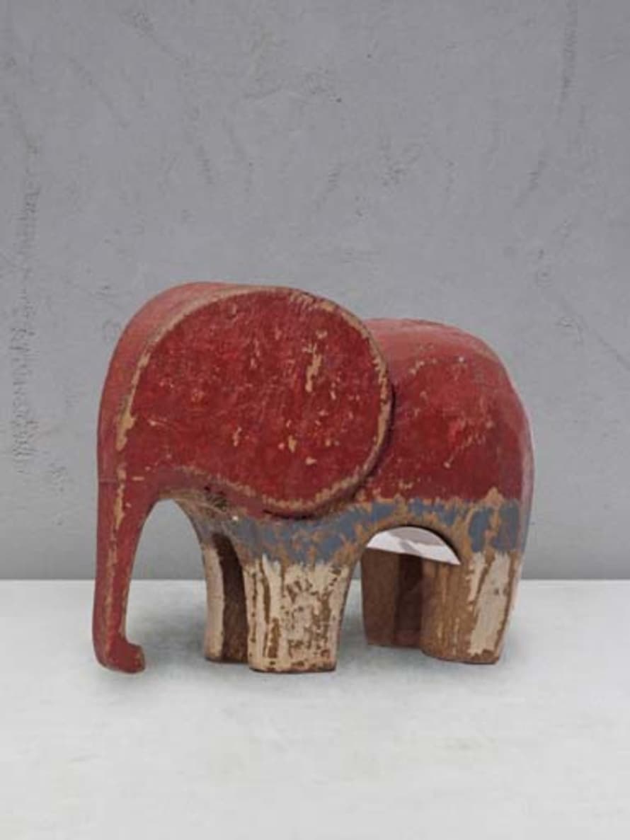 Chehoma Wooden Small Red Elephant