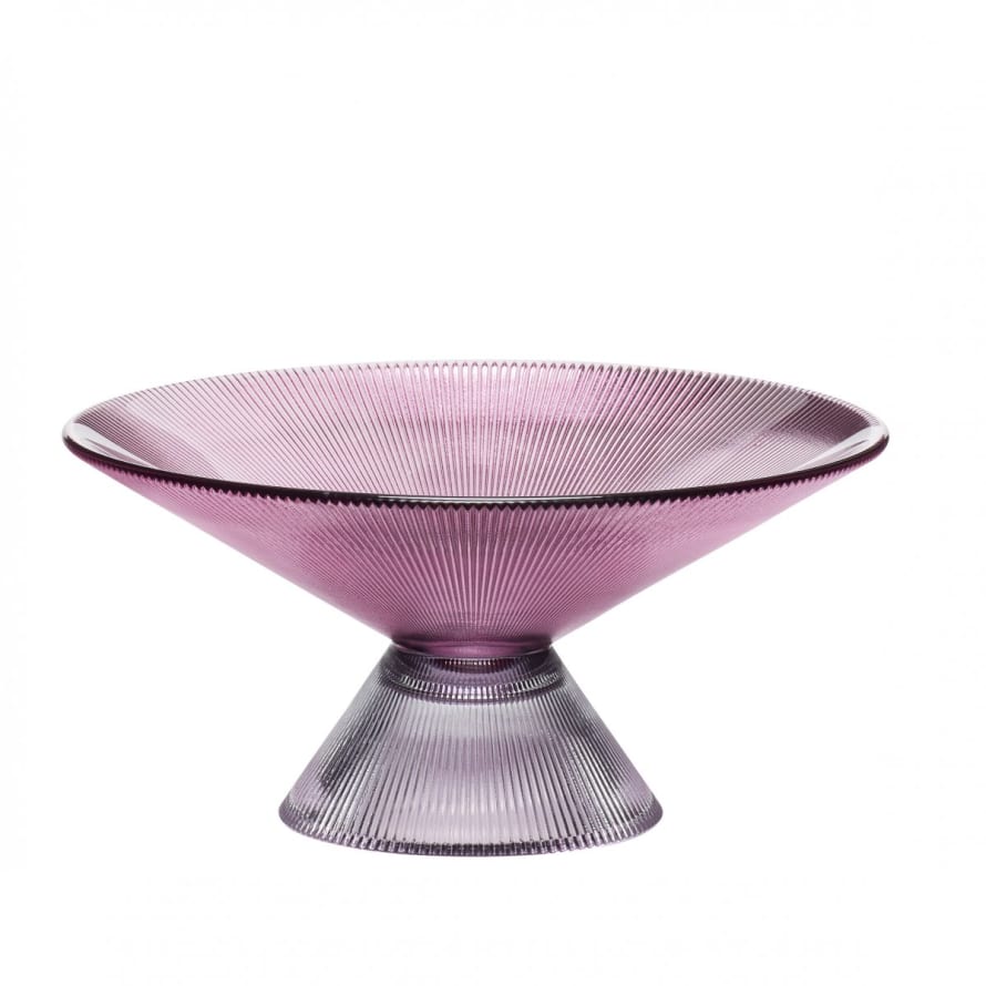 Hubsch Large Detachable Pink/Smoke Glass Fruit Bowl
