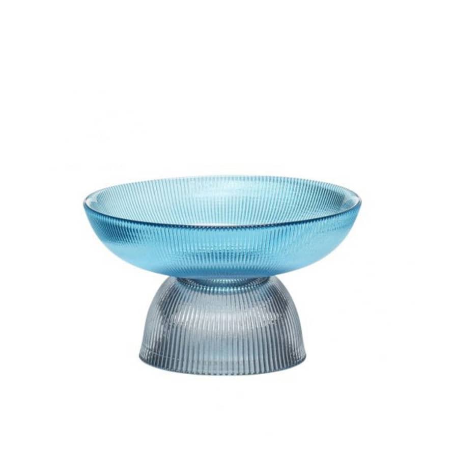 Hubsch Small Detachable Glass Bowl Blue/Smoke