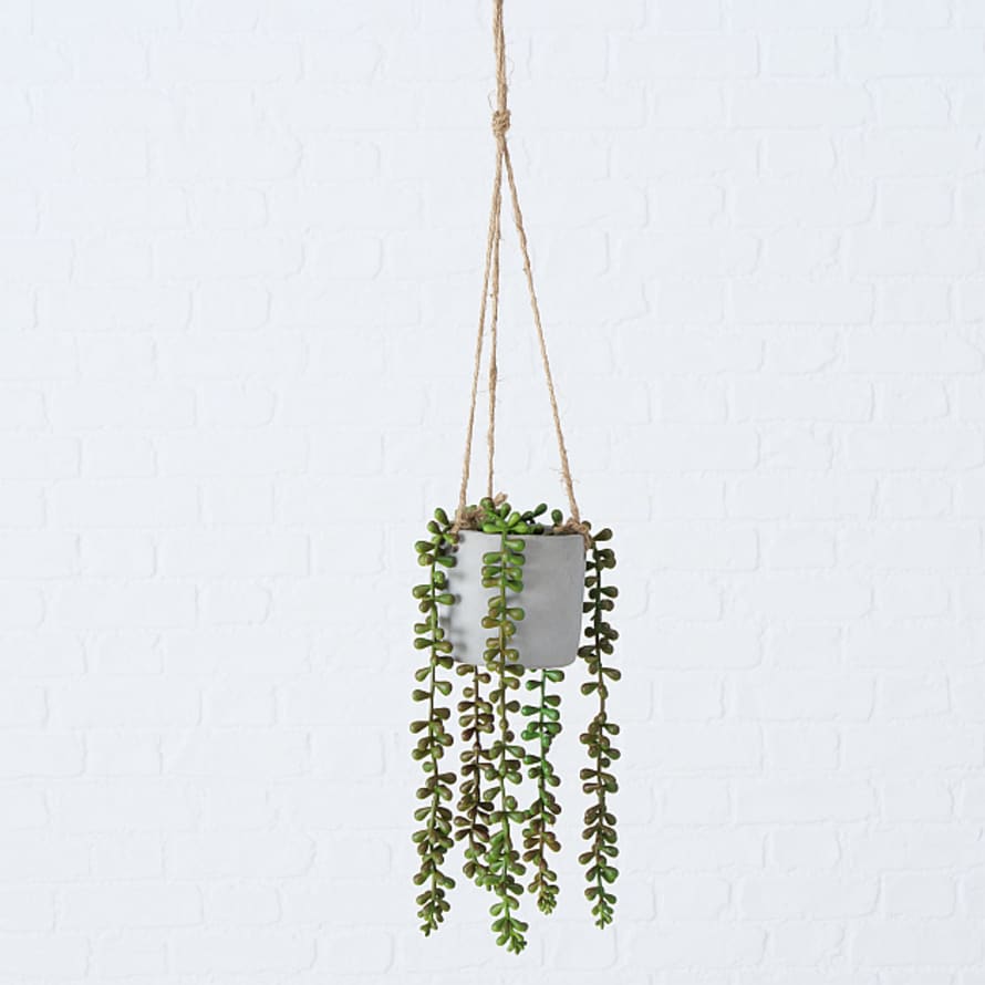 &Quirky Faux String of Pearls Hanging Plant