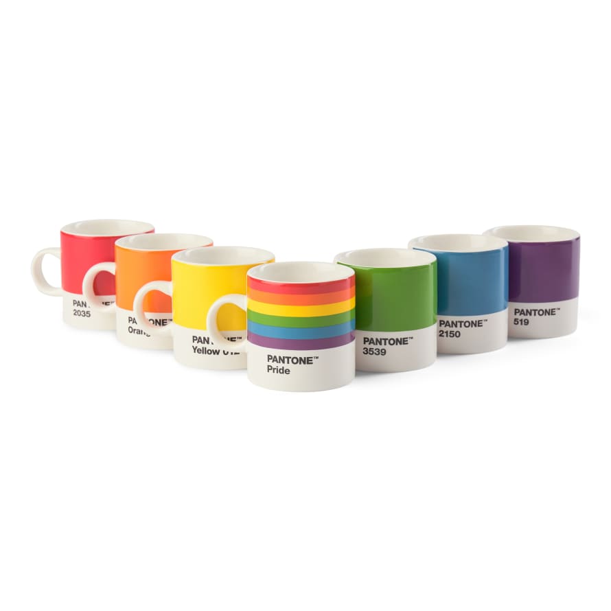 Copenhagen Design Pantone Living Espresso Cups Pride Giftbox Set of 7