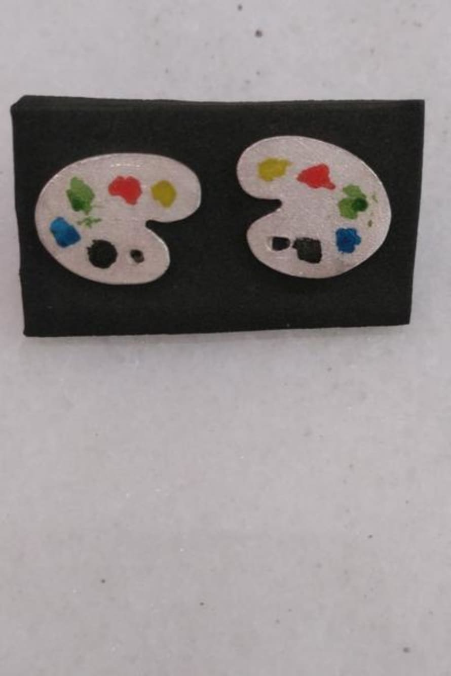 Otro Mundo Multicolor Watercolor Palette Earrings