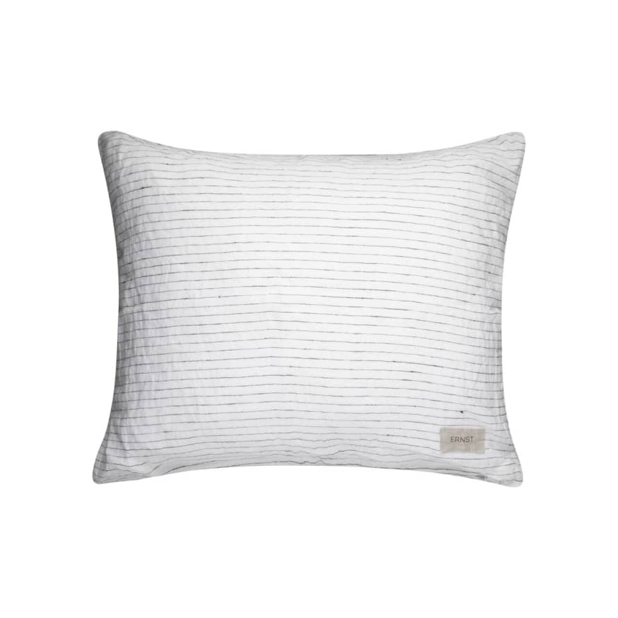 Ernst White with Black Stripes Cushion Cover 