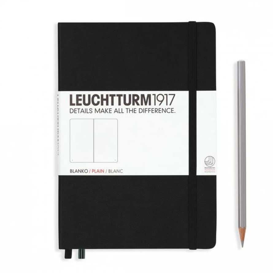 Leuchtturm1917 Medium A5 Hardcover Notebook Black