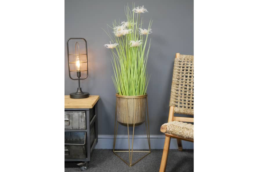 &Quirky Tall Gold Plant Stand