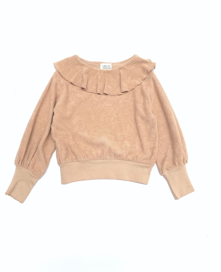 Long live the Queen Volant Terry Sweater in Beige