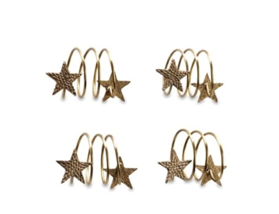 Nkuku Set of 4 Star Napkin Rings