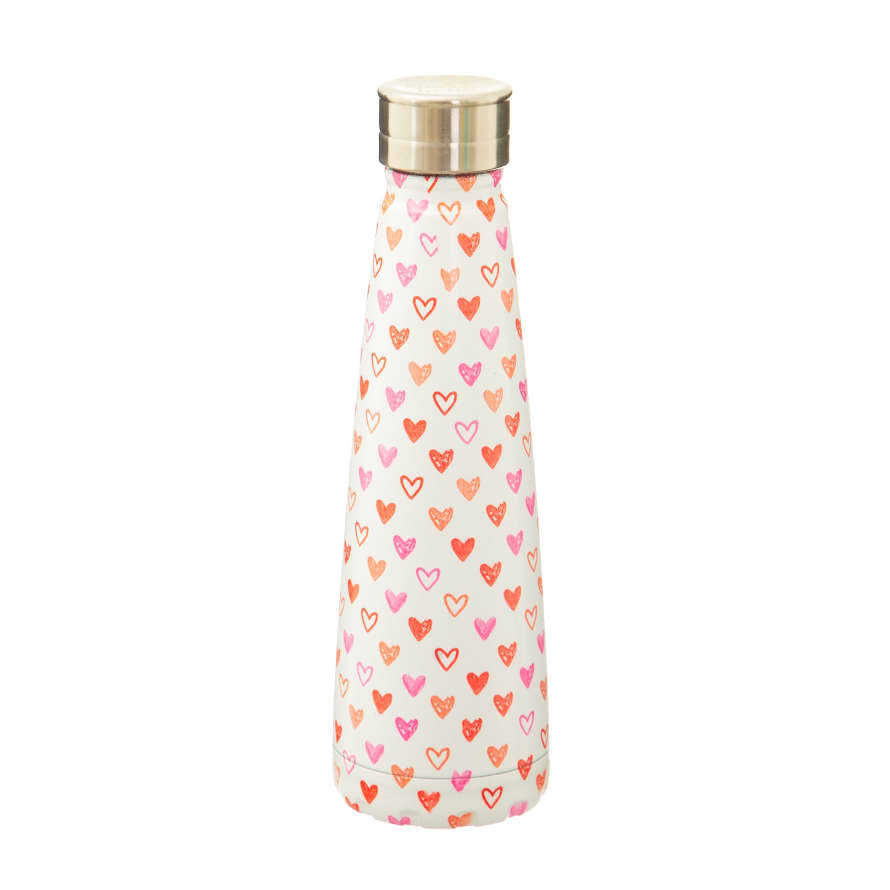 Sass & Belle  Red Love Heart Stainless Steel Water Bottle