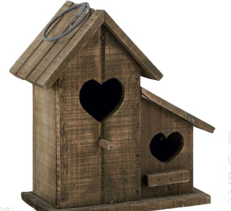 COUNTRY CASA Rustic Wooden Double House for Birds
