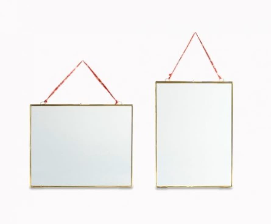 Nkuku 10x15 cm Brass and Glass Kiko Horizontal Frame