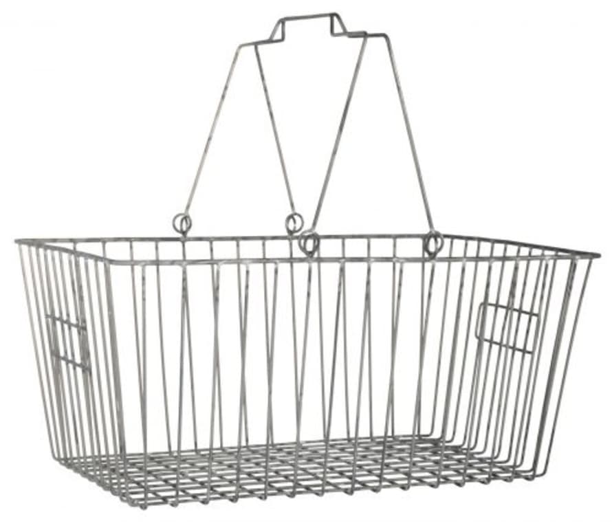 Ib Laursen Grey Wire Shopping Basket