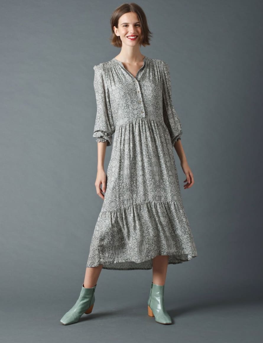 Indi & Cold Indi and Cold Midi Dress with Tapestry Print