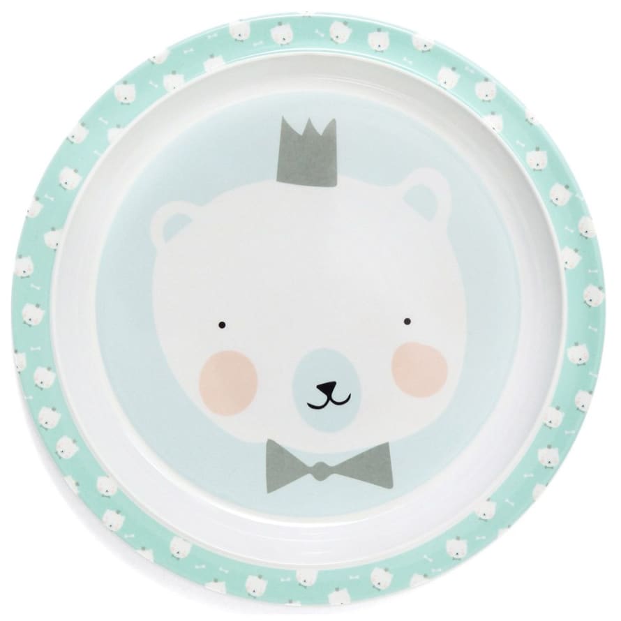 Eef Lillemor Mint Green Polar Bear Plate