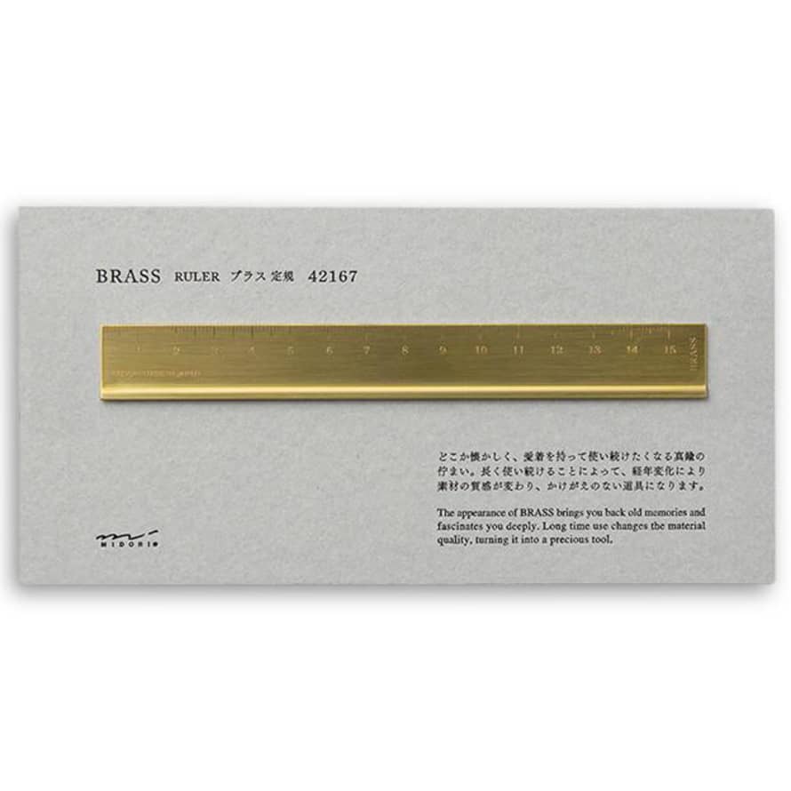 Traveler's Company Solid Brass Ruler 15cm