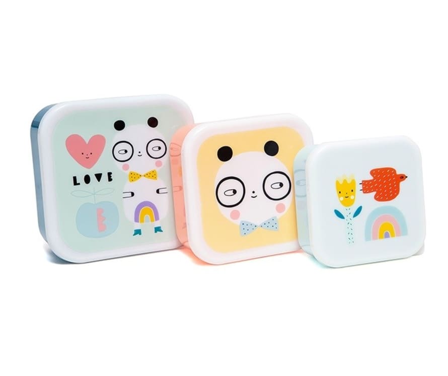Petit Monkey Panda Love Lunch Box Set