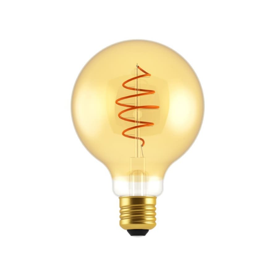 Creative Cables LED Golden Croissant Globe Bulb G95 with Spiral Filament