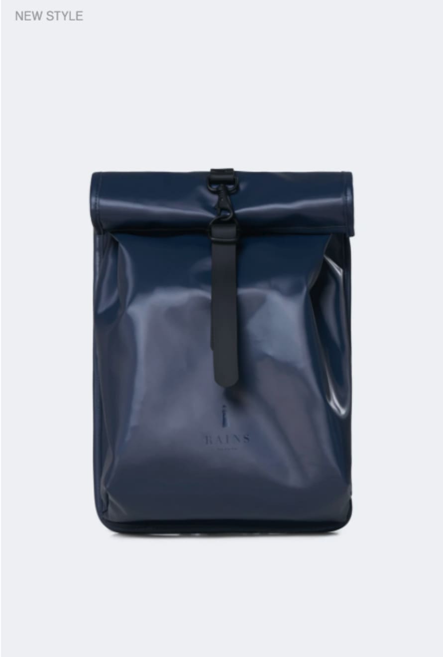 Rains RollTop Mini Shiny Blue Bag