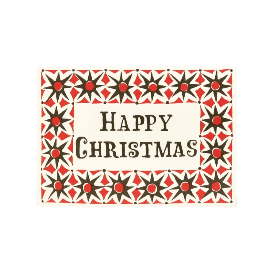 Cambridge Imprint Pack of 10 Red & Green Alhambra Star Christmas Cards