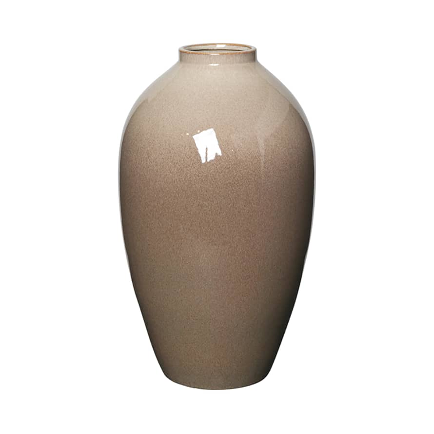 Broste Copenhagen Ceramic Vase Ingrid Large Taupe 