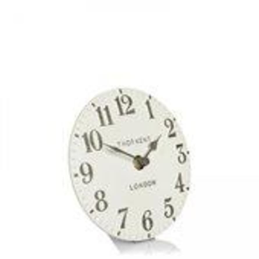Thomas Kent Arabic 6 Mantel Clock Limestone