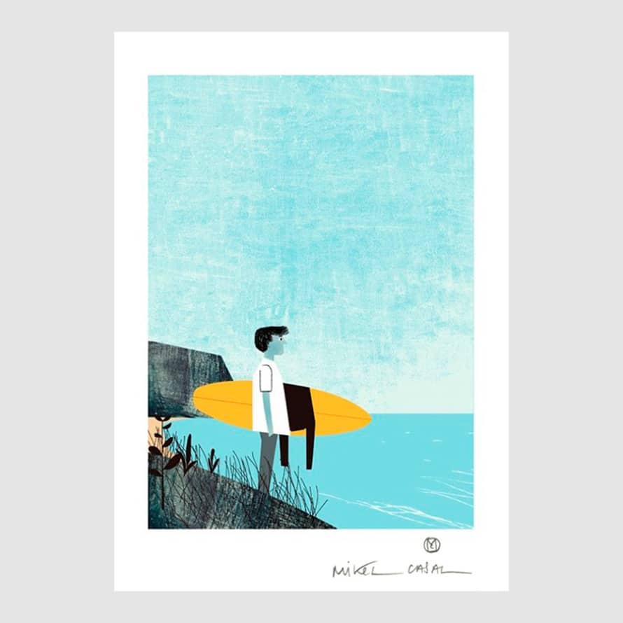 Mikel Casal Looking for Waves Fine Art Paper Print A4