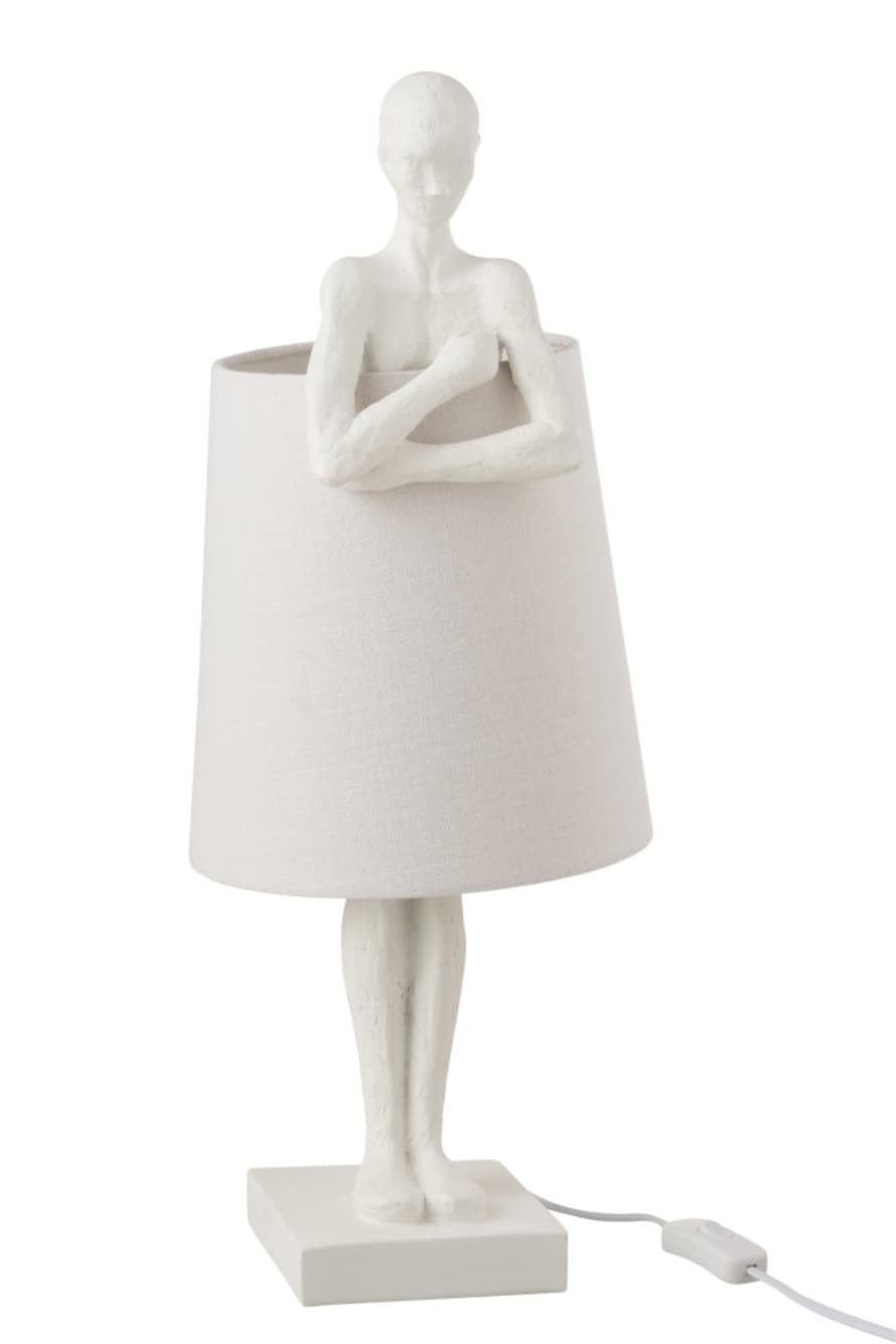 J-Line Lamp Figurine Support Resin White