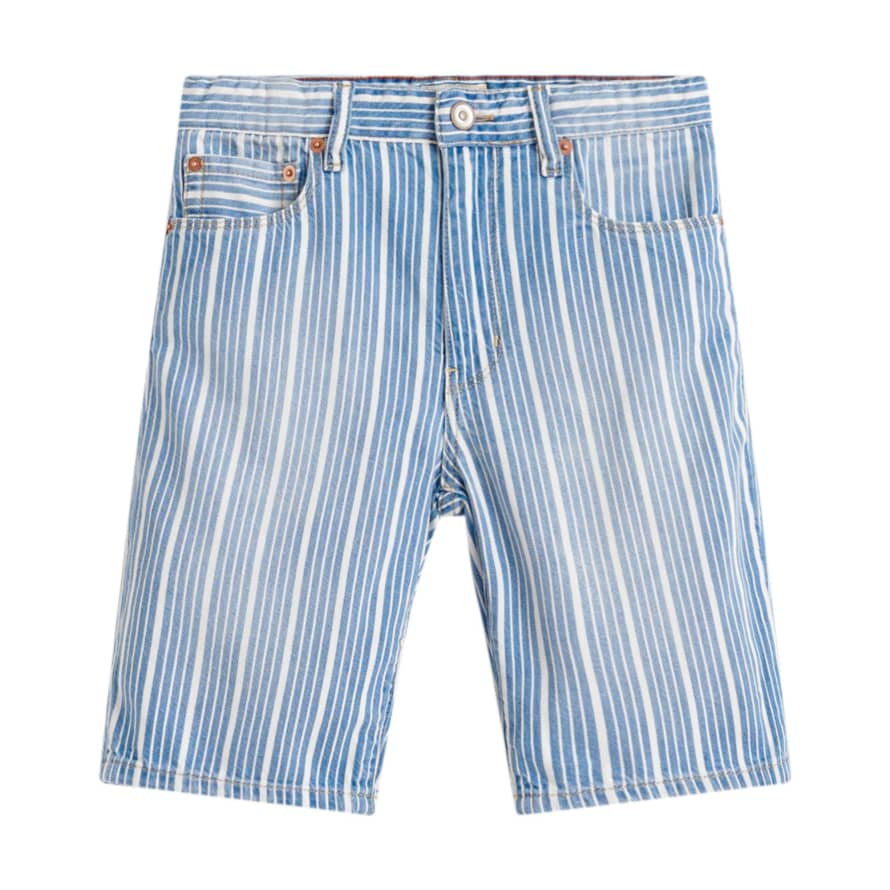 Bellerose Blue Padro Striped Bermuda Shorts
