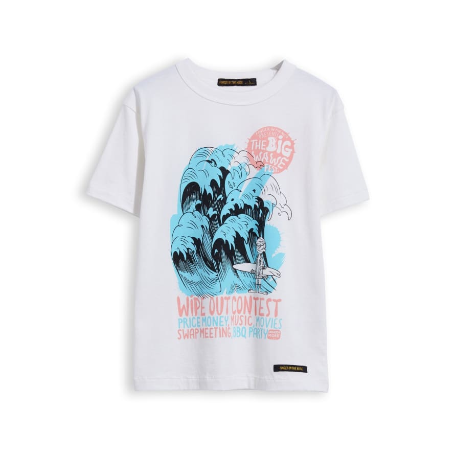 Finger in the Nose Offwhite Finger In The Nose Wipe Out T Shirt