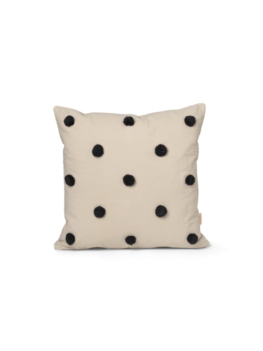 Dot Tufted Cushion in Black Spot or Sugar Kelp