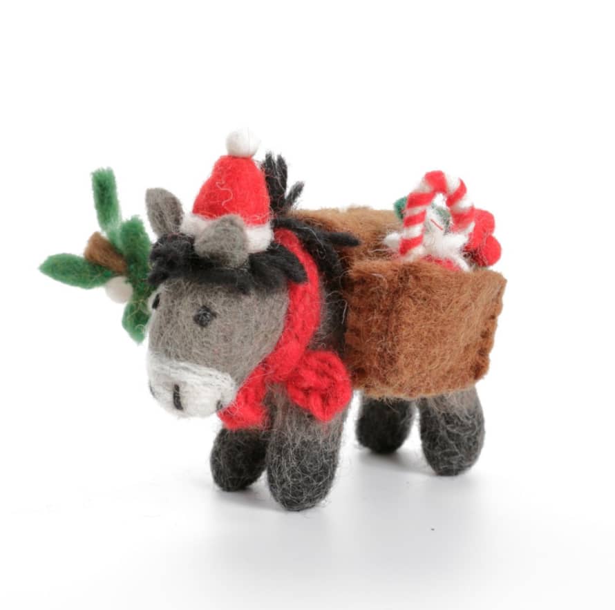 Amica Donkey with Christmas Panniers Decoration
