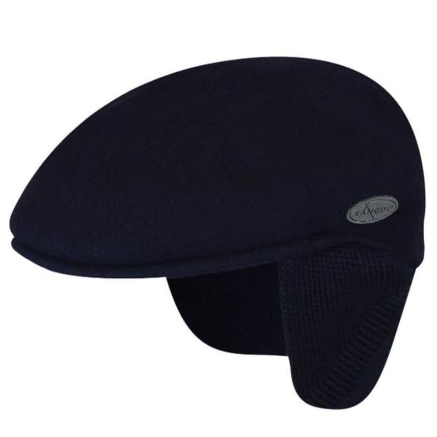 Kangol Hats Wool 504 Earlap Cap Black