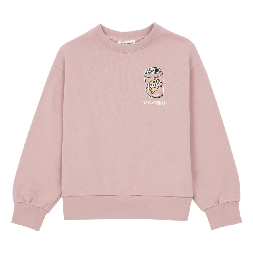 Hundred Pieces Dusty Pink Embroidered Sweatshirt