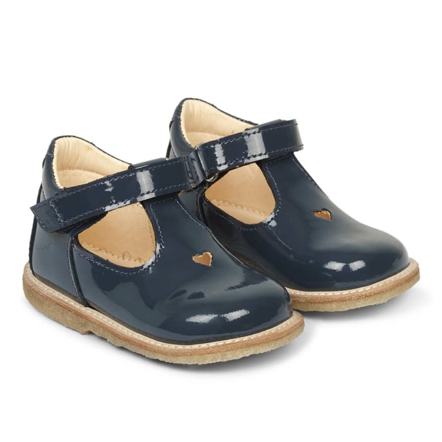 Angulus Black Starter Mary Janes Shoes