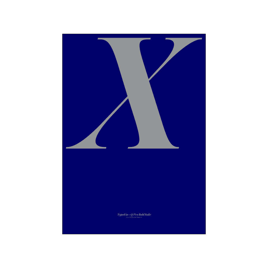 PLTY ILWT - X Poster - In Love With Typography - 70x100 cm