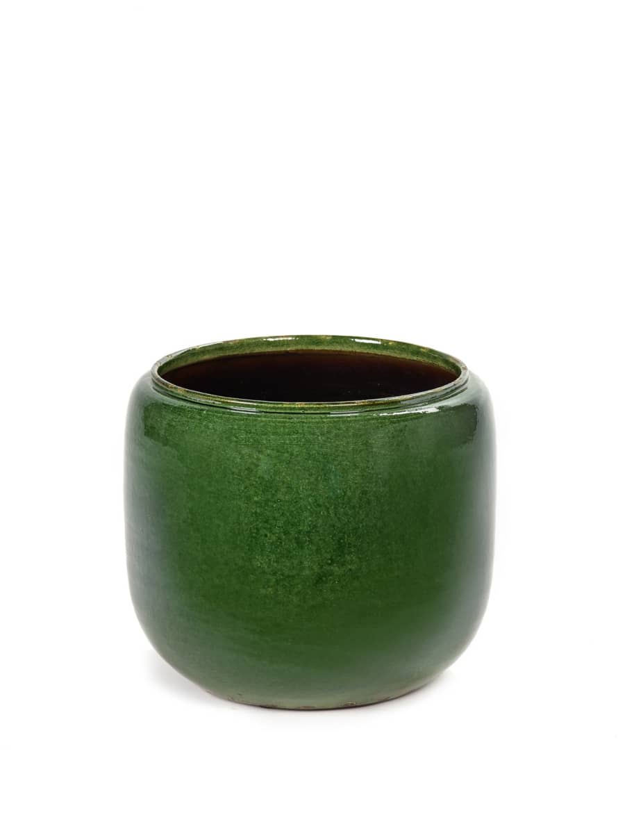 botanicalboysuk 21cm Green Glazed Costa Pot  